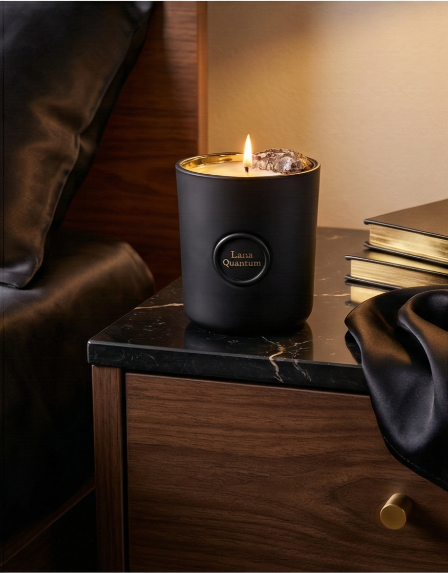 Scented candle: "Abundance Codes"